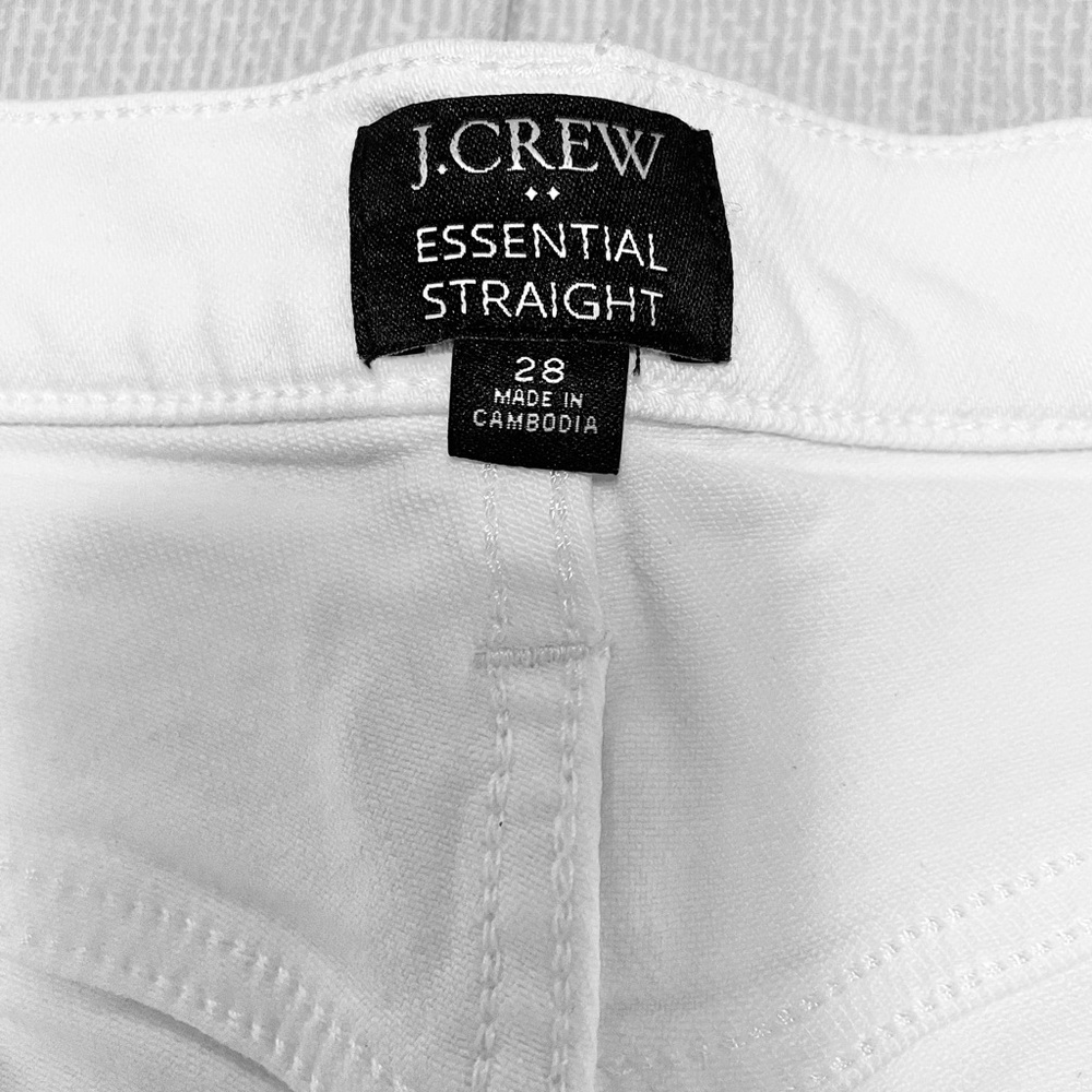 J. Crew Essential Straight White Jeans - Picture 3 of 6